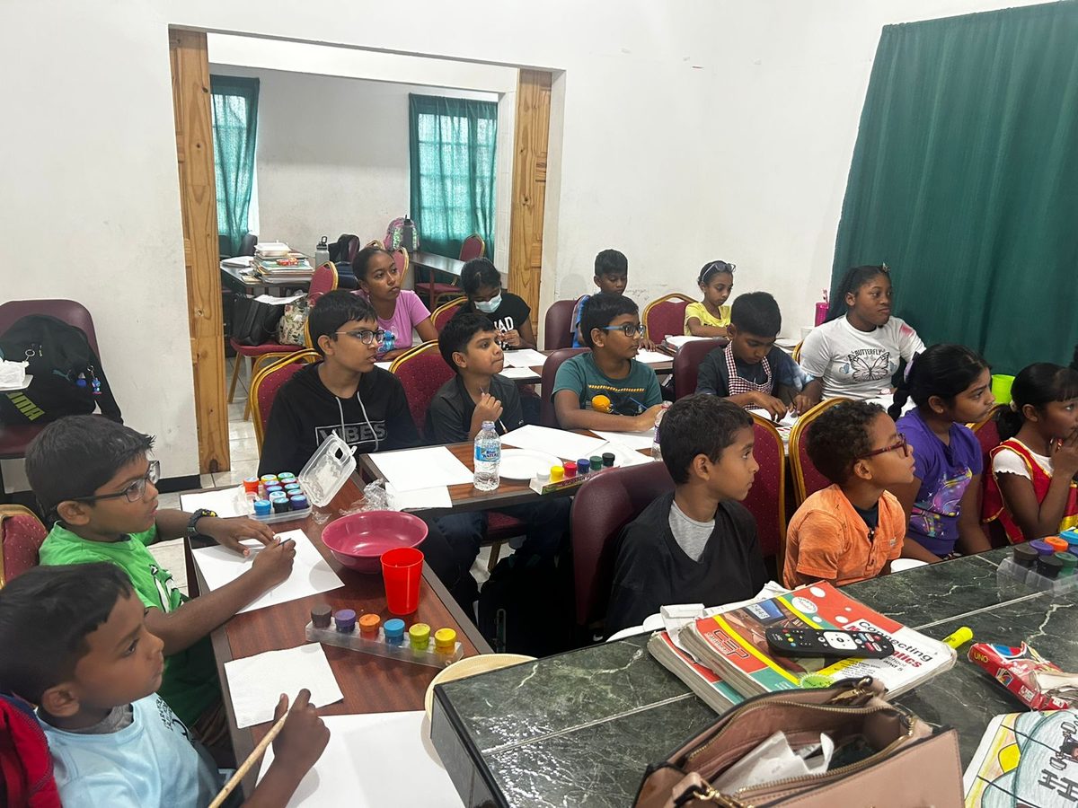 Art class in session at Downer's Educational Institute